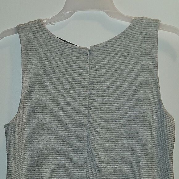 French Connection Grey Ribbed Tank Dress Pockets Womens 10 NWT - Picture 9 of 11